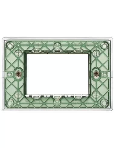 Vimar 14653.42 Reflex Aria Plaque à 3 modules Série Vimar Plana